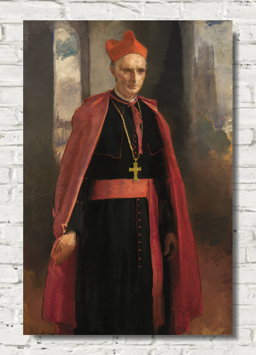 Cecelia Beaux Print, Portrait of Cardinal Mercier (1919)
