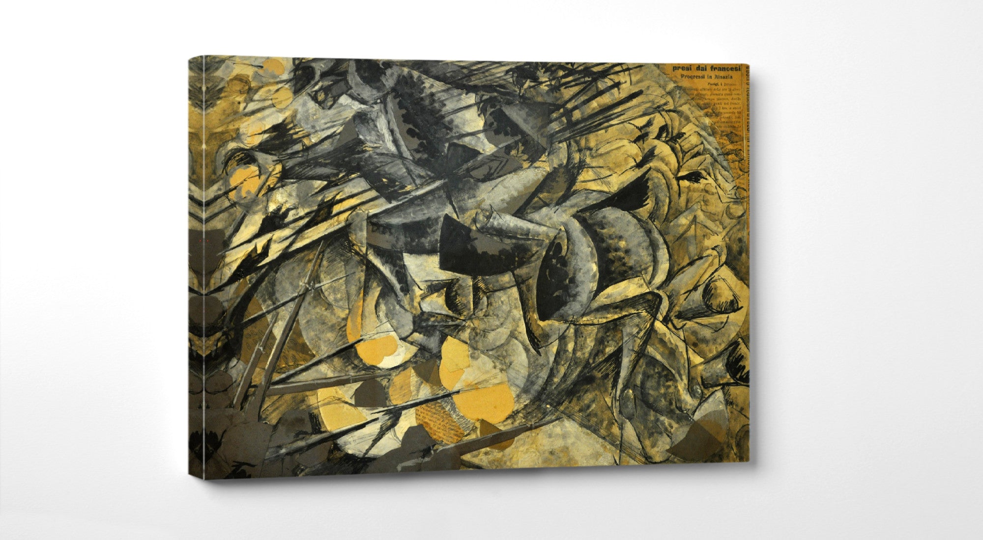 Carica di lancieri (Charfe of Spearmen), Umberto Boccioni