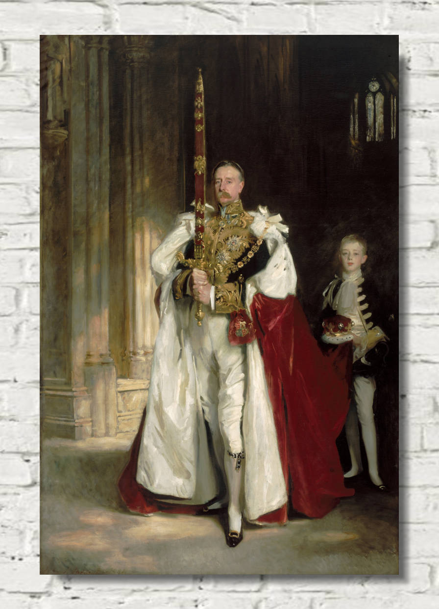 John Singer Sargent Print, Charles Stewart, Sixth Marquess of Londonderry, Carrying the Great Sword of State at the Coronation of King Edward VII, August, 1902, and Mr. W. C. Beaumont, His Page on That Occasion