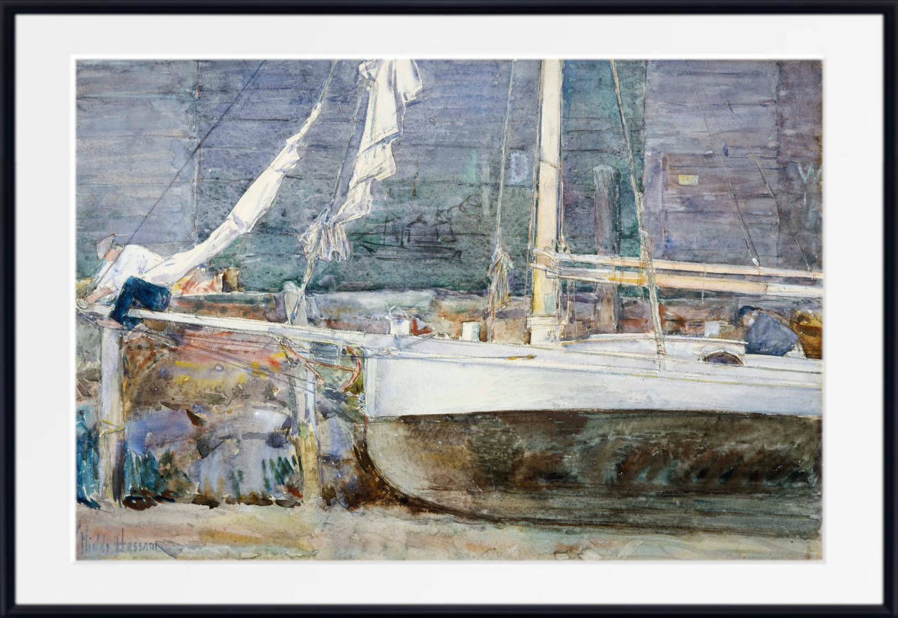 Frederick Childe Hassam, Fine Art Print : Drydock Gloucester