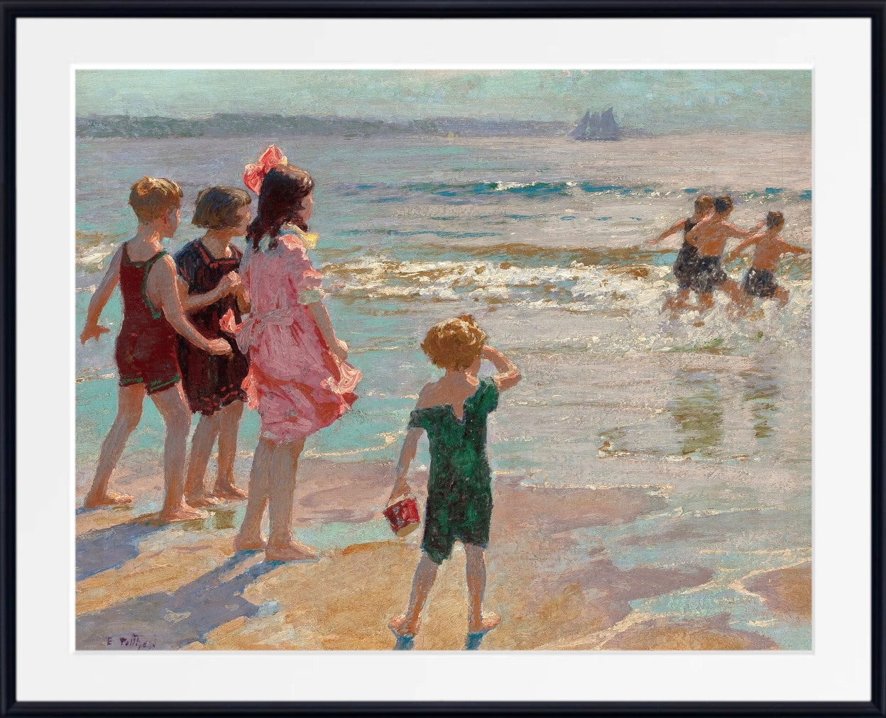 Children at the Shore by Edward Henry Potthast