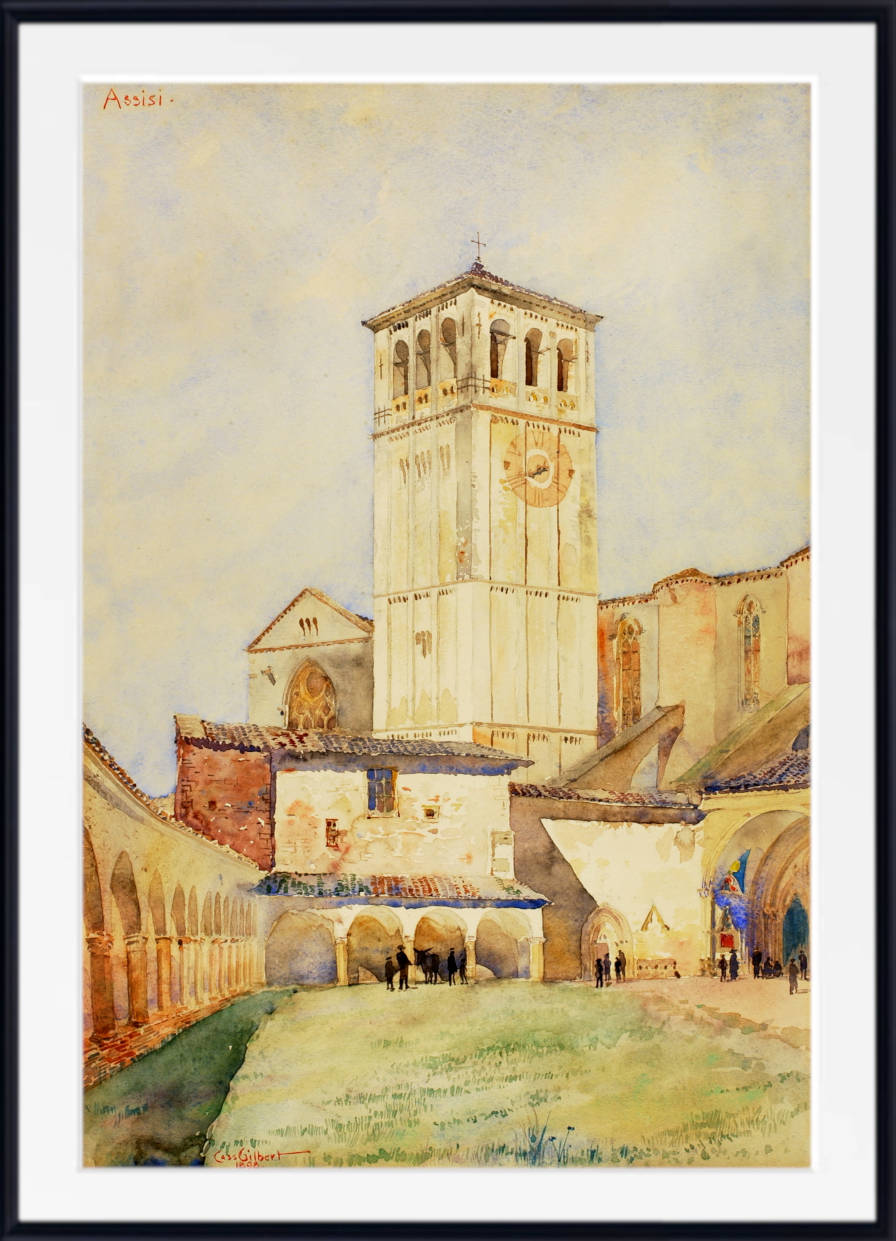 Cass Gilbert Print, Church of St. Francis, Assisi (1898)