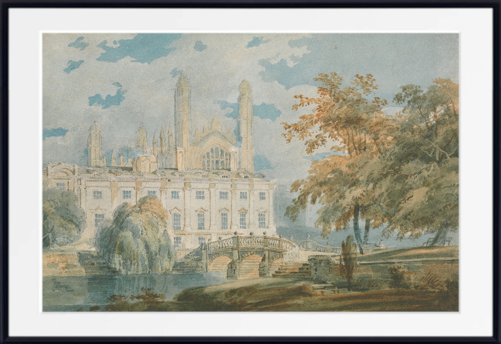 "Clare Hall and King’s College Chapel, Cambridge, from the Banks of the River Cam" (1793) by William Turner