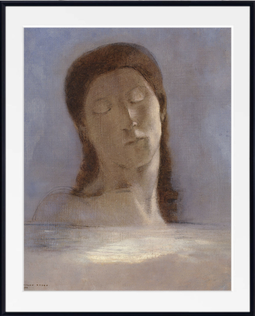 Closed Eyes (1890) by Odilon Redon