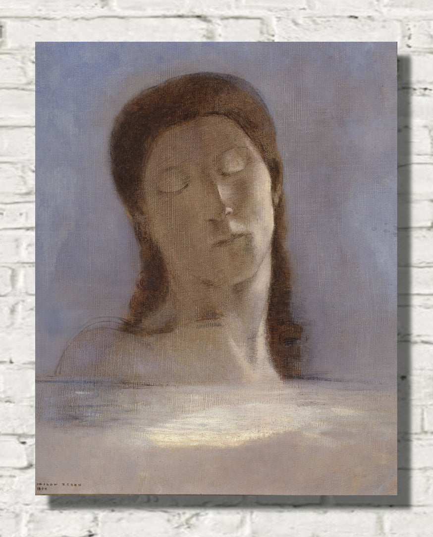 Closed Eyes (1890) by Odilon Redon