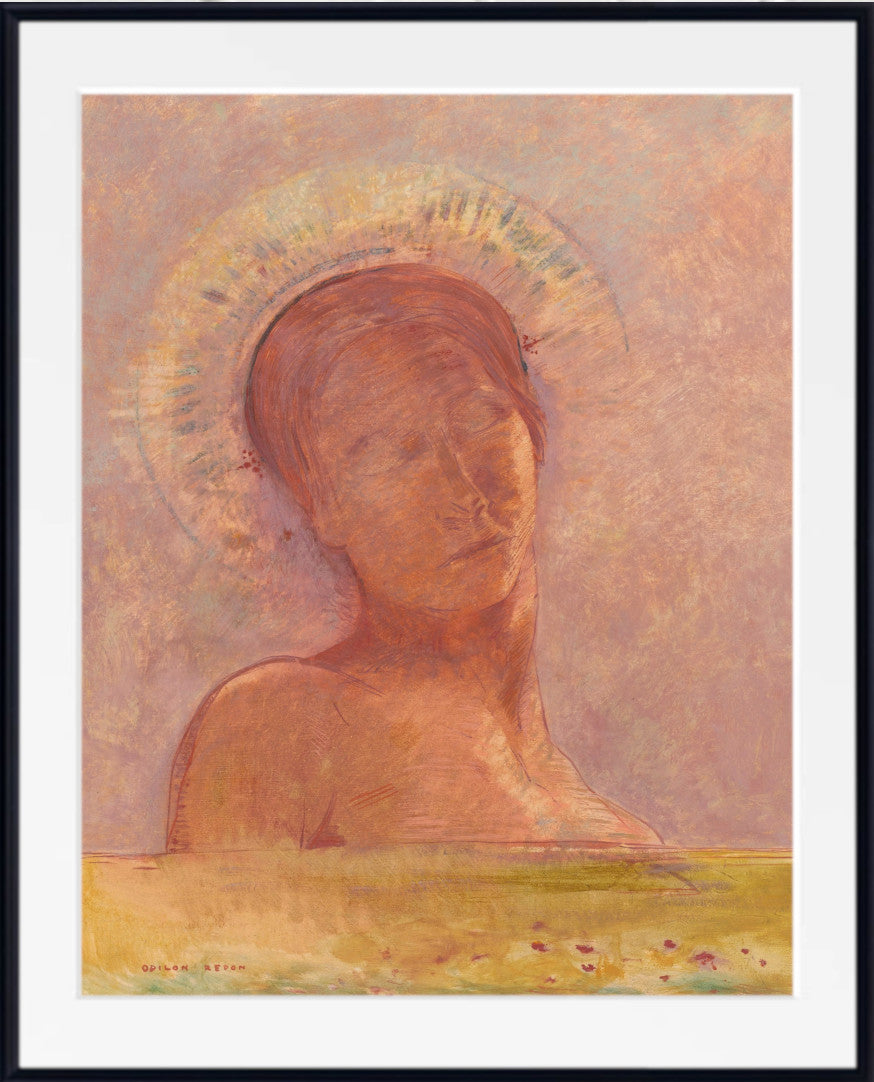 Closed eyes (1889) by Odilon Redon