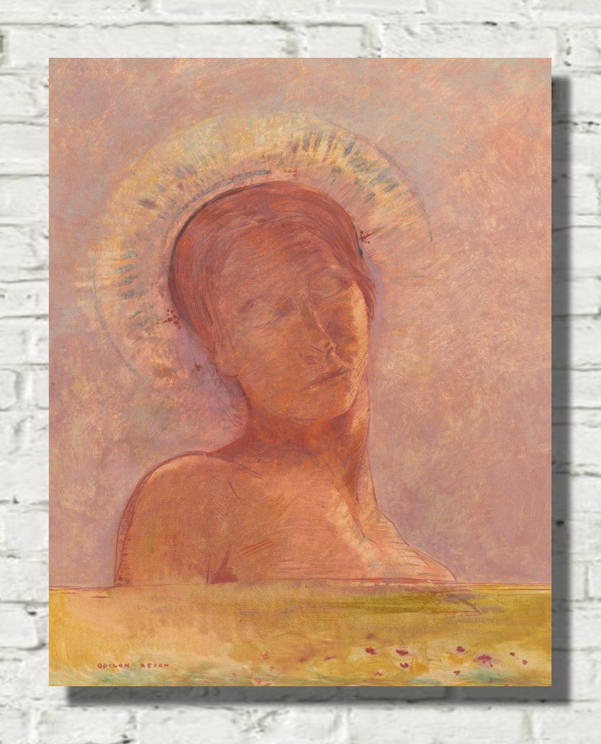 Closed eyes (1889) by Odilon Redon