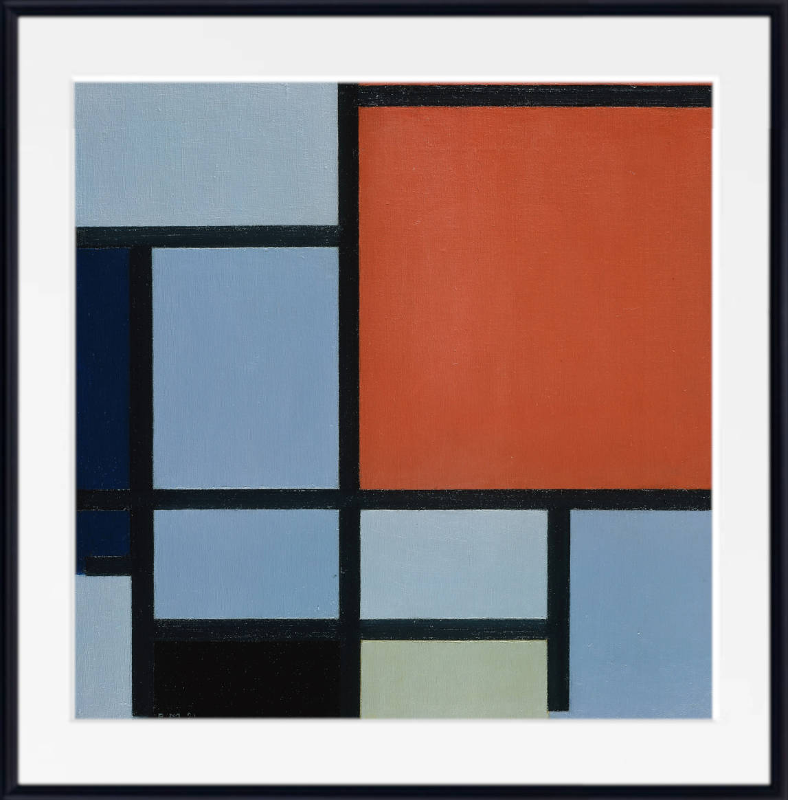 Composition (1921), Piet Mondrian Abstract Fine Art Print