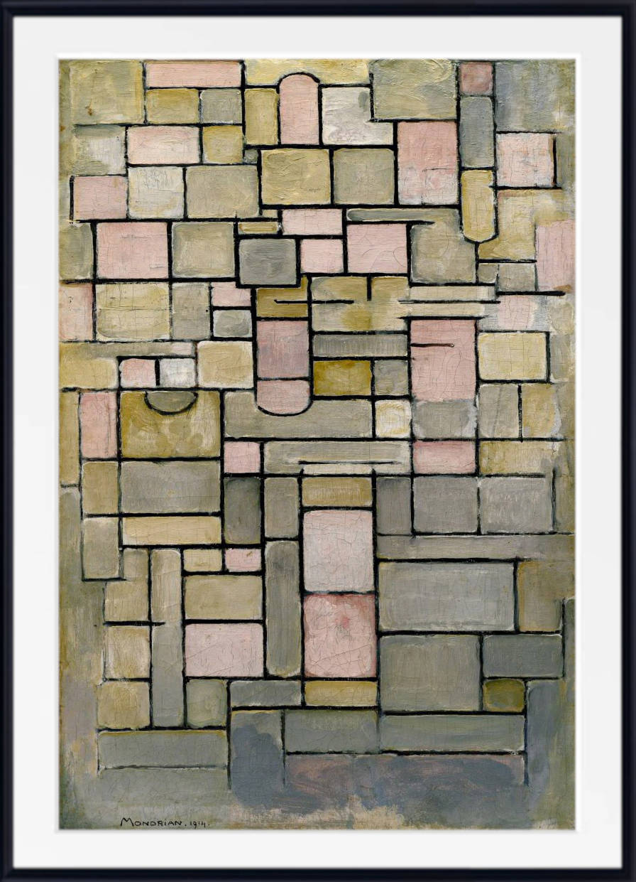 Piet Mondrian Abstract Fine Art Print, Composition 8