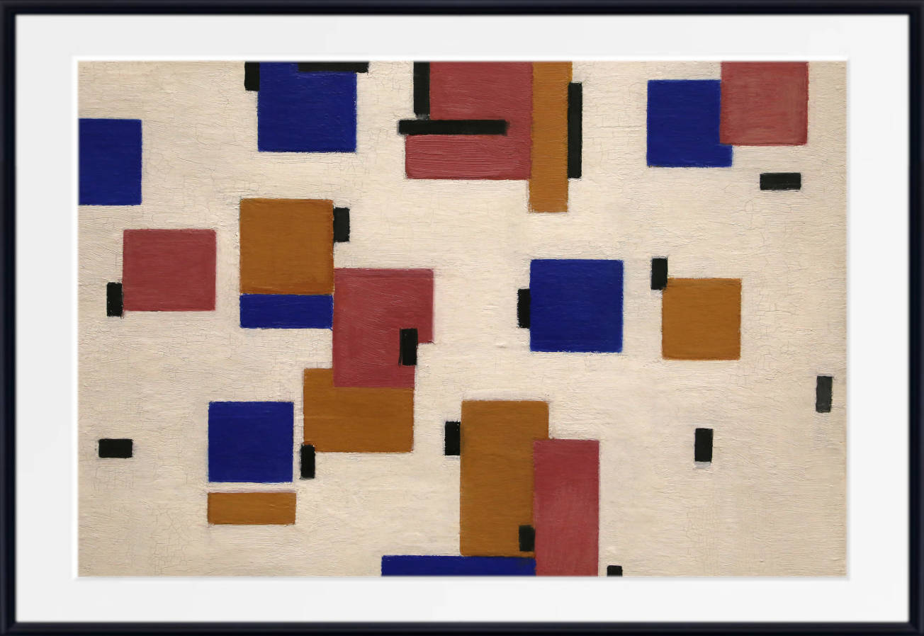 Piet Mondrian Abstract Fine Art Print, Composition B