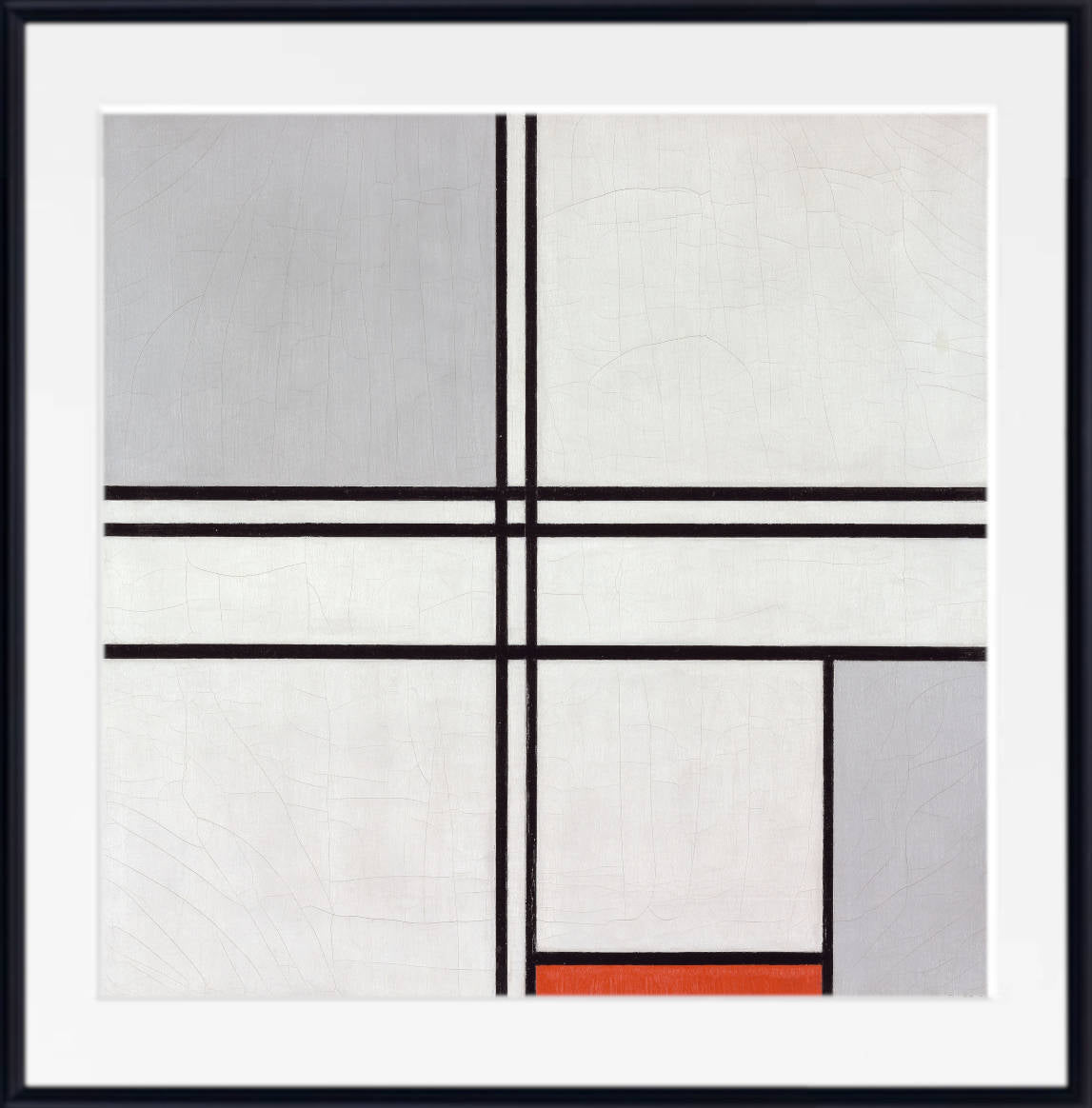 Composition (No. 1) Gray-Red, Piet Mondrian Abstract Fine Art Print