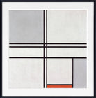 Composition (No. 1) Gray-Red, Piet Mondrian Abstract Fine Art Print