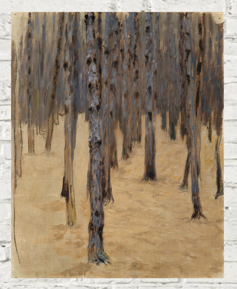 Koloman Moser Fine Art Print, Coniferous forest in the snow