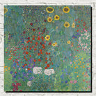 Gustav Klimt, Cottage garden with sunflowers (1907)