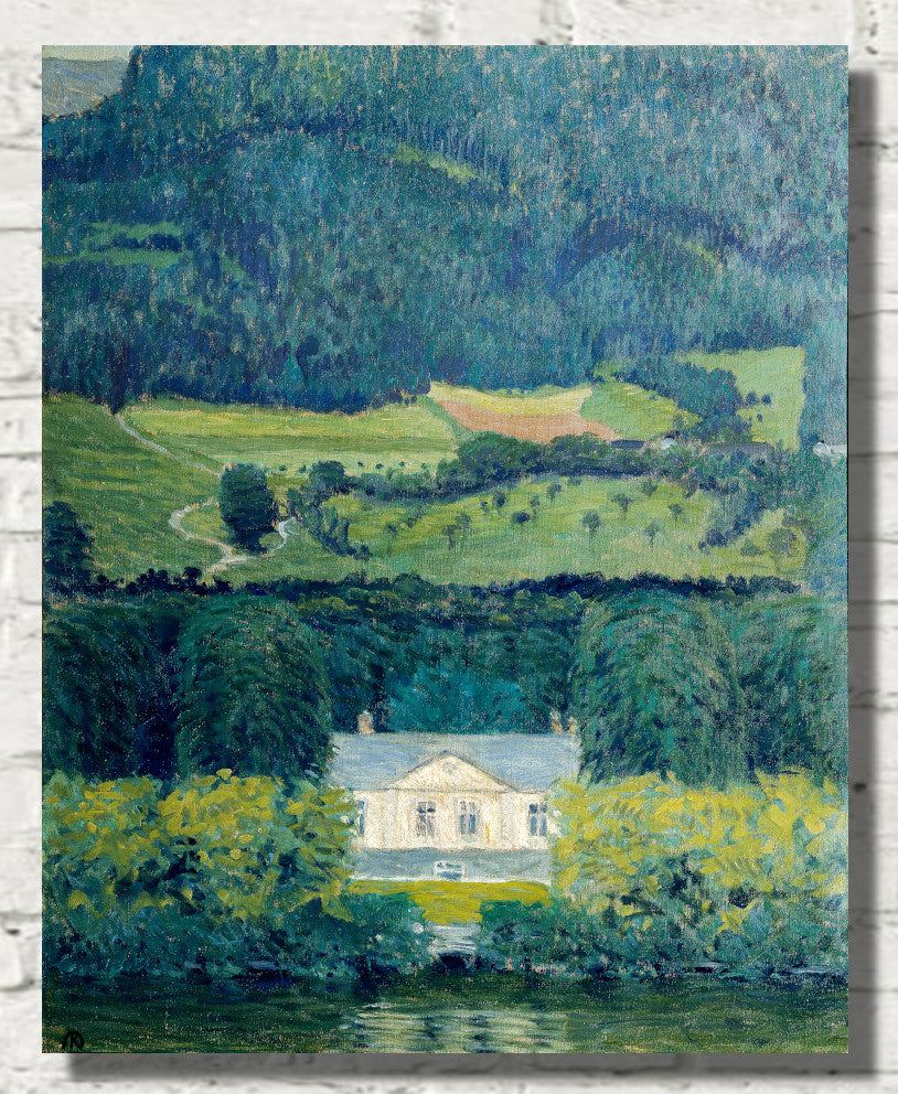 Koloman Moser Fine Art Print, Country house by the water