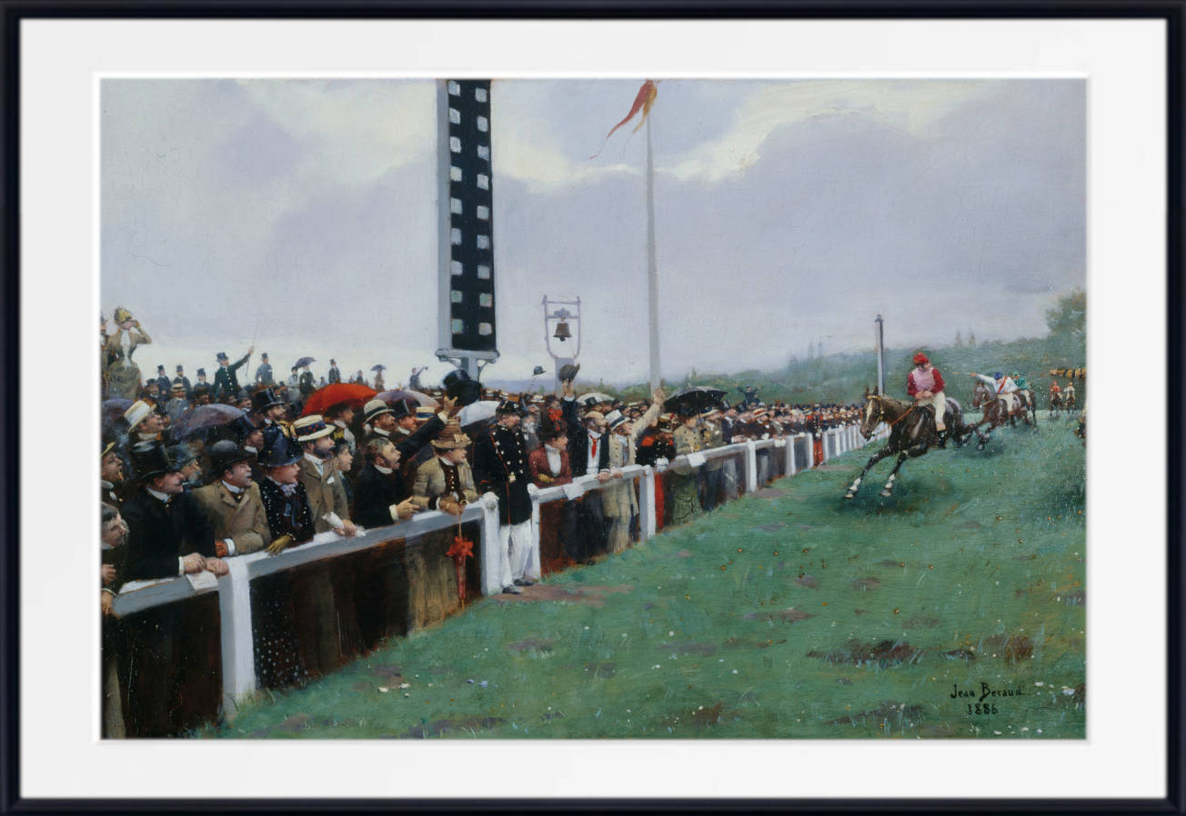 Jean Béraud, Racing at Longchamp; the finish at the post (1886)