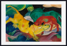 Franz Marc Abstract Fine Art Print, Cows, Yellow red green