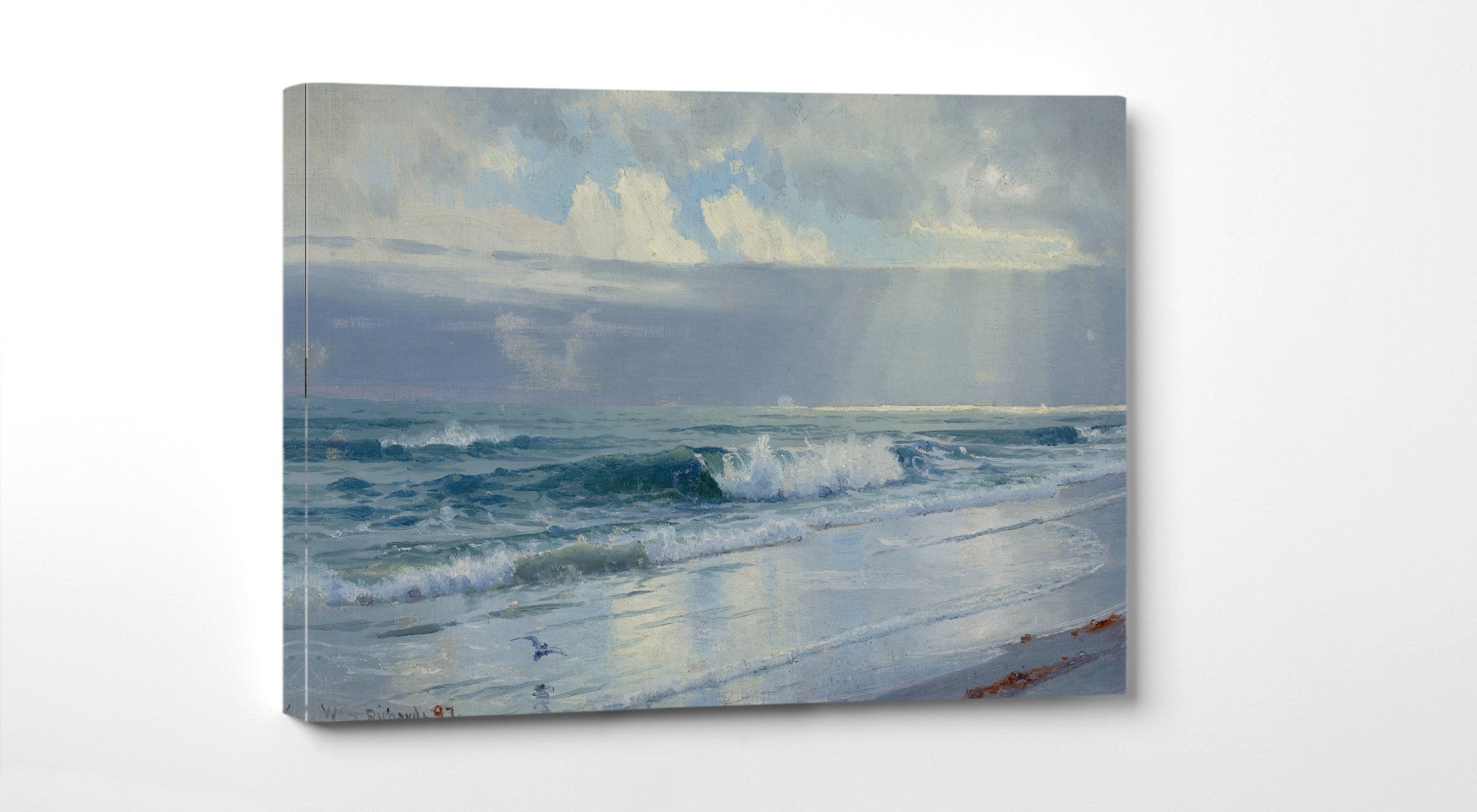 William Trost Richards, Crashing Waves Along the Seashore (Off the Coast, Rhode Island) (1897)