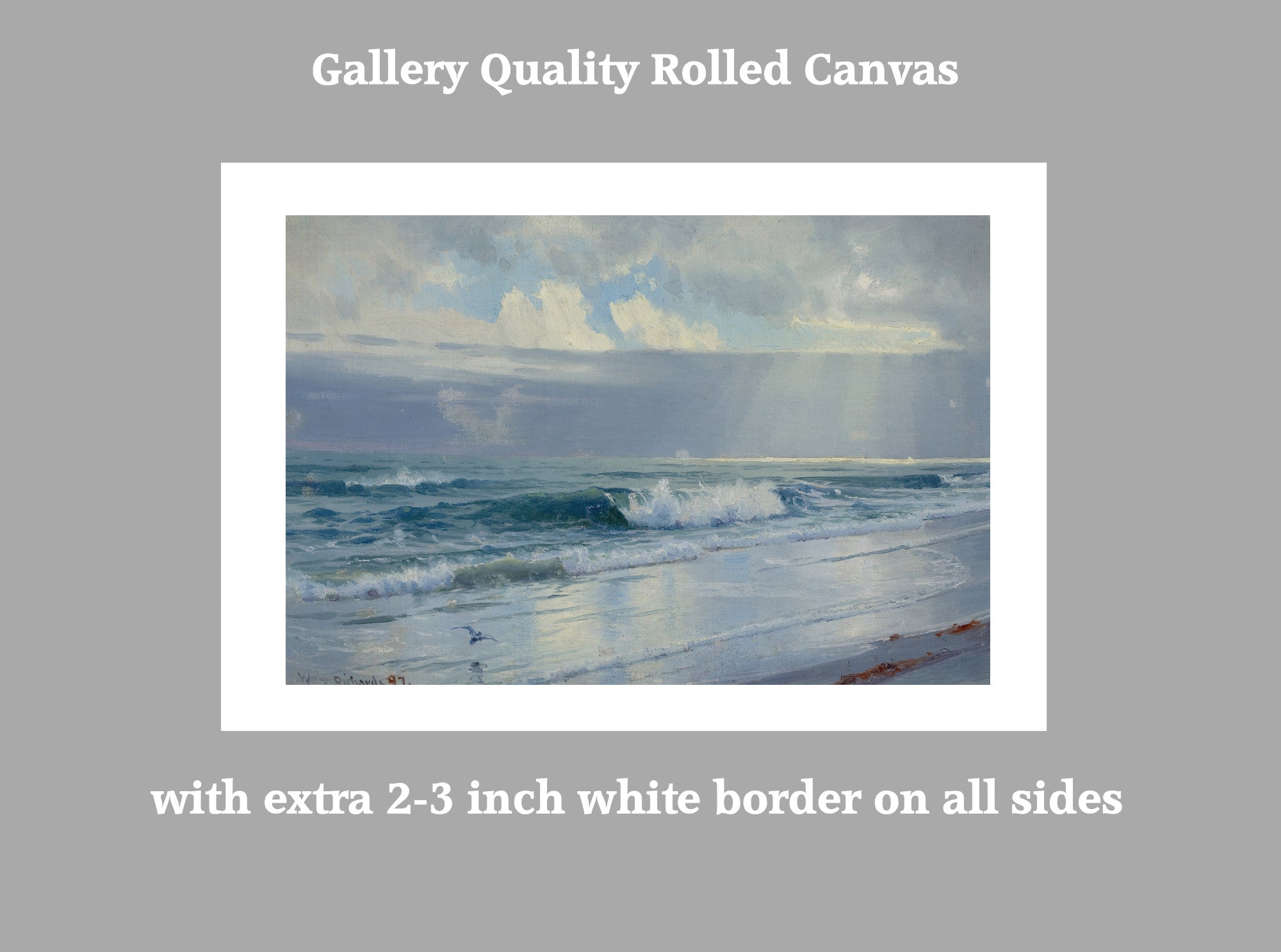 William Trost Richards, Crashing Waves Along the Seashore (Off the Coast, Rhode Island) (1897)