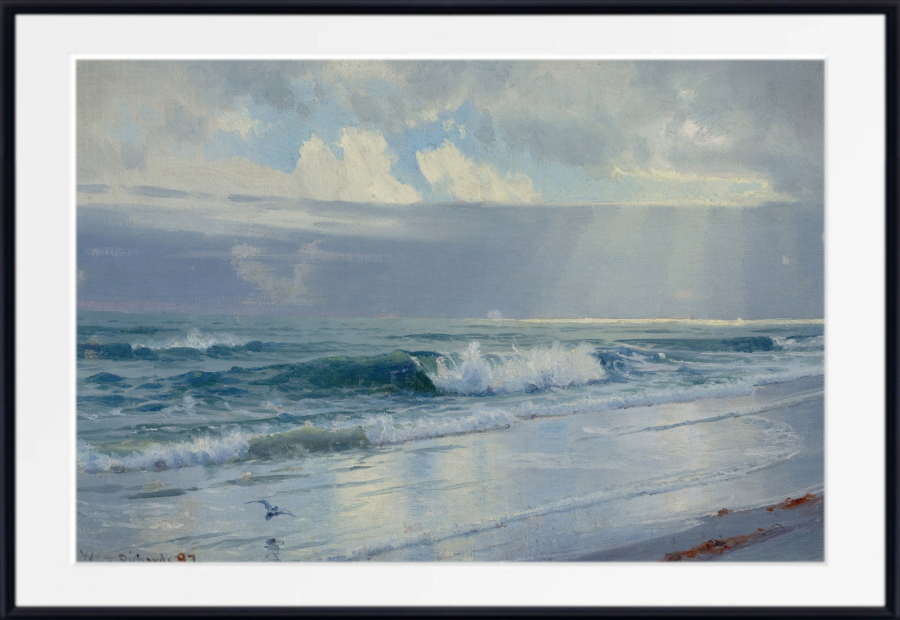William Trost Richards, Crashing Waves Along the Seashore (Off the Coast, Rhode Island) (1897)