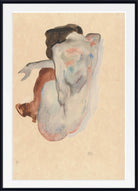 Crouching Nude in Shoes and Black Stockings, Back View, Egon Schiele Fine Art Print