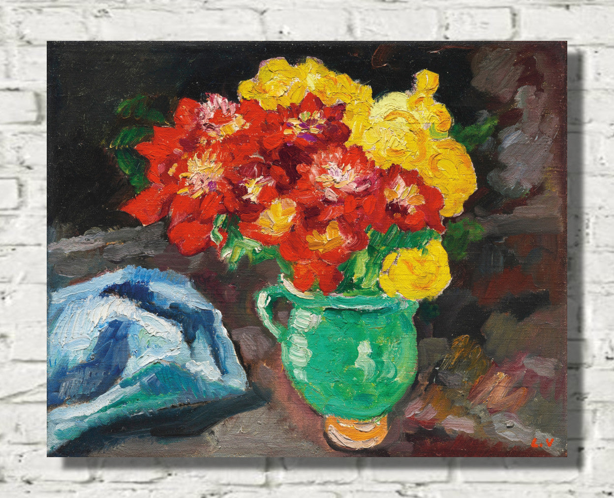 Green jug, yellow and red buttercups (1911) by Louis Valtat
