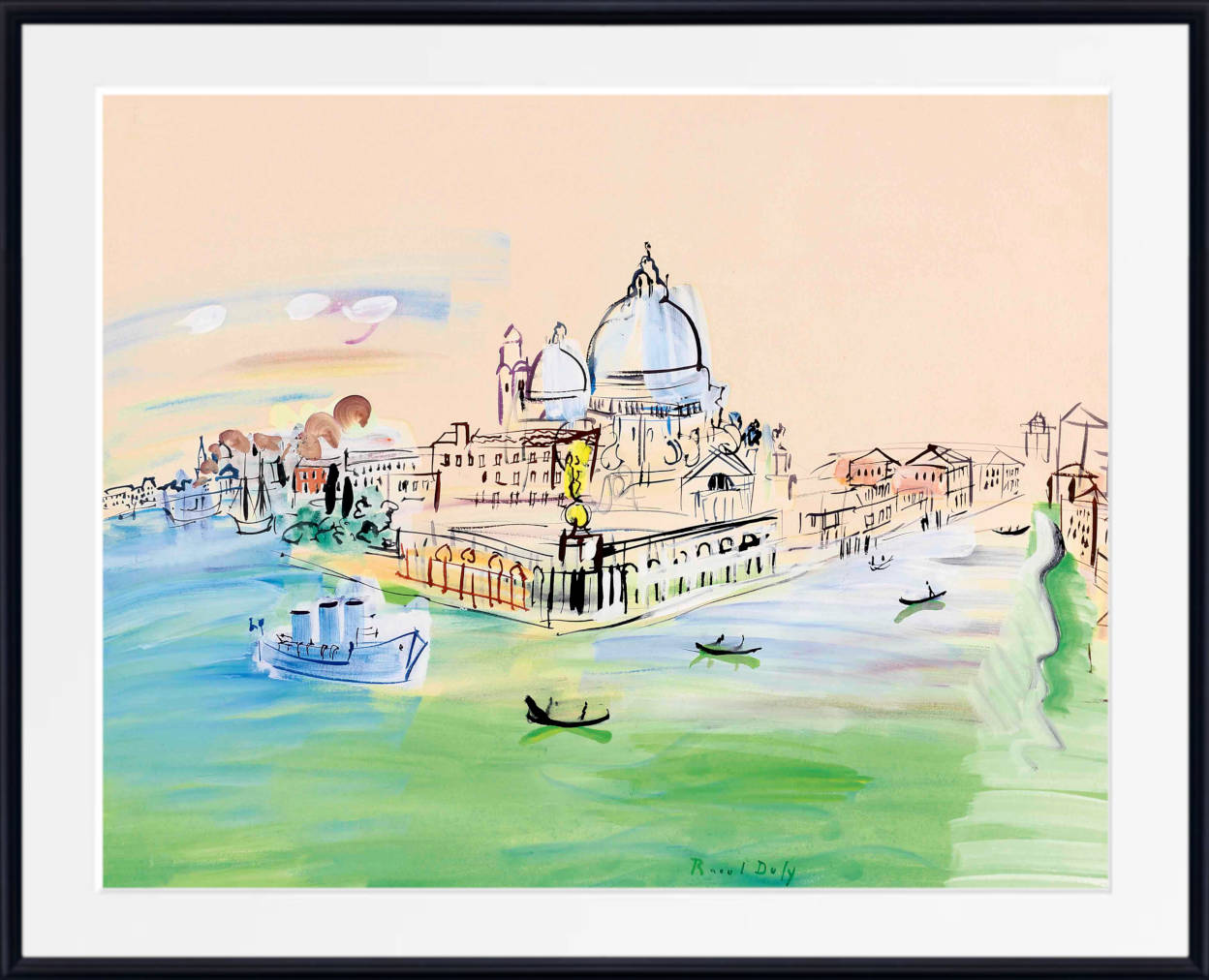 Customs Point, Venice (1938) by Raoul Dufy