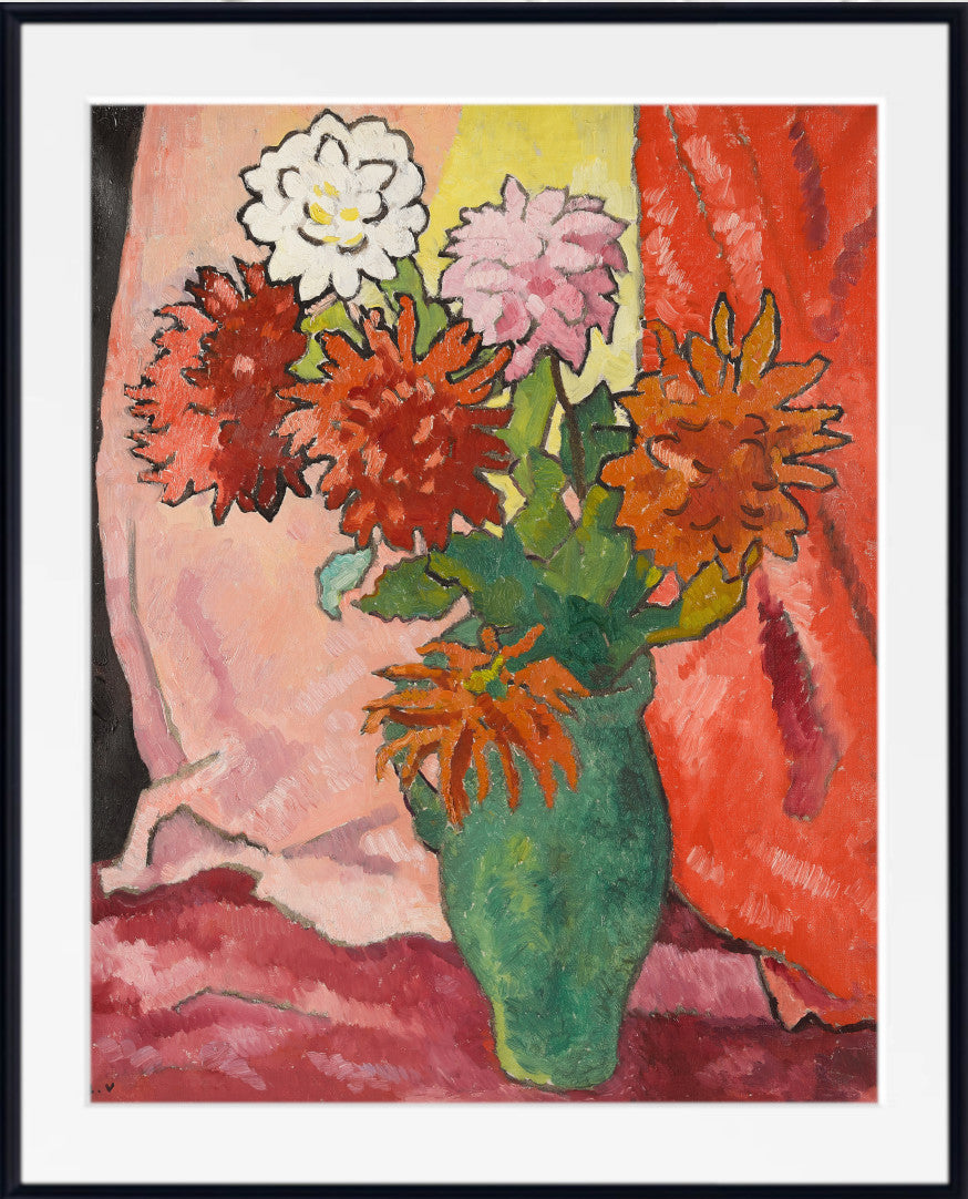Dahlias, green jug (1942) by Louis Valtat
