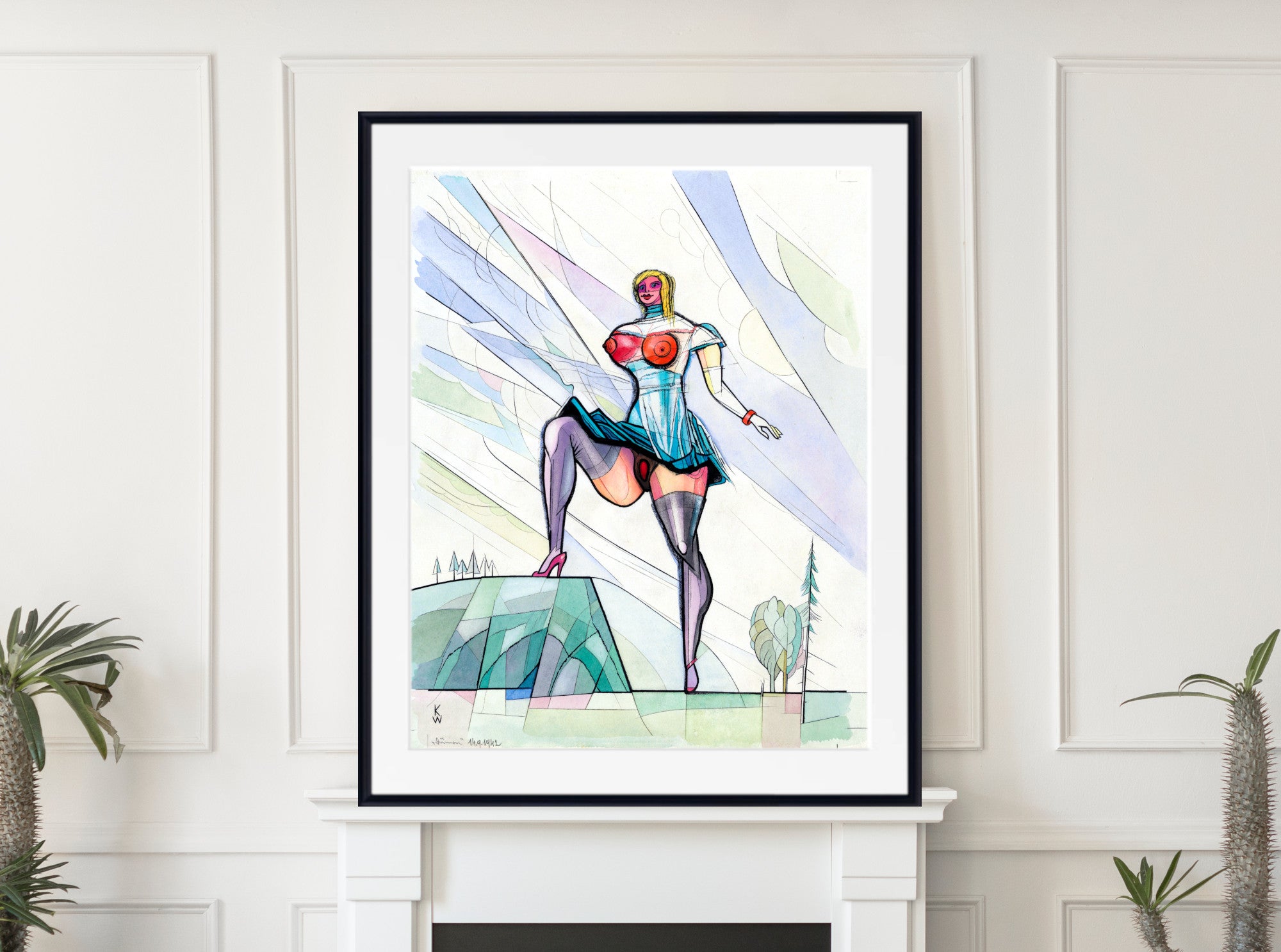 Demon, Karl Wiener Abstract Print