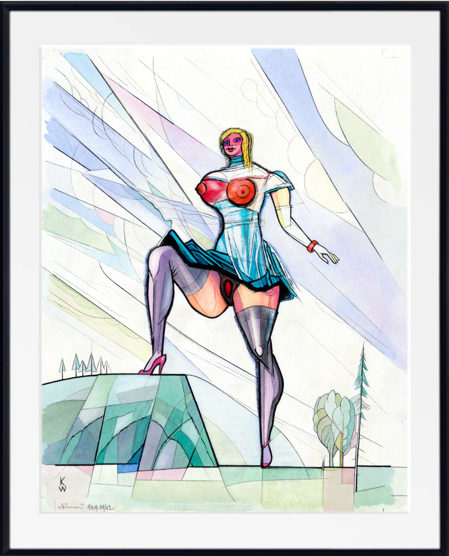 Demon, Karl Wiener Abstract Print