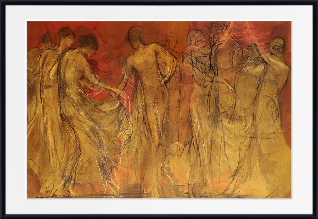 Dance of The Muses, Nikolaos Gyzis Fine Art Print
