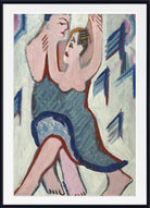 Dancing Couple in the Snow (reverse) (1928) by Ernst Ludwig Kirchner