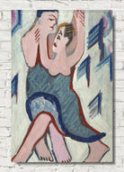 Dancing Couple in the Snow (reverse) (1928) by Ernst Ludwig Kirchner