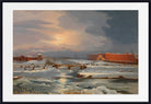 Tina Blau Print, The Franz Joseph Barracks, Customs Office, Radetzky Bridge in Winter