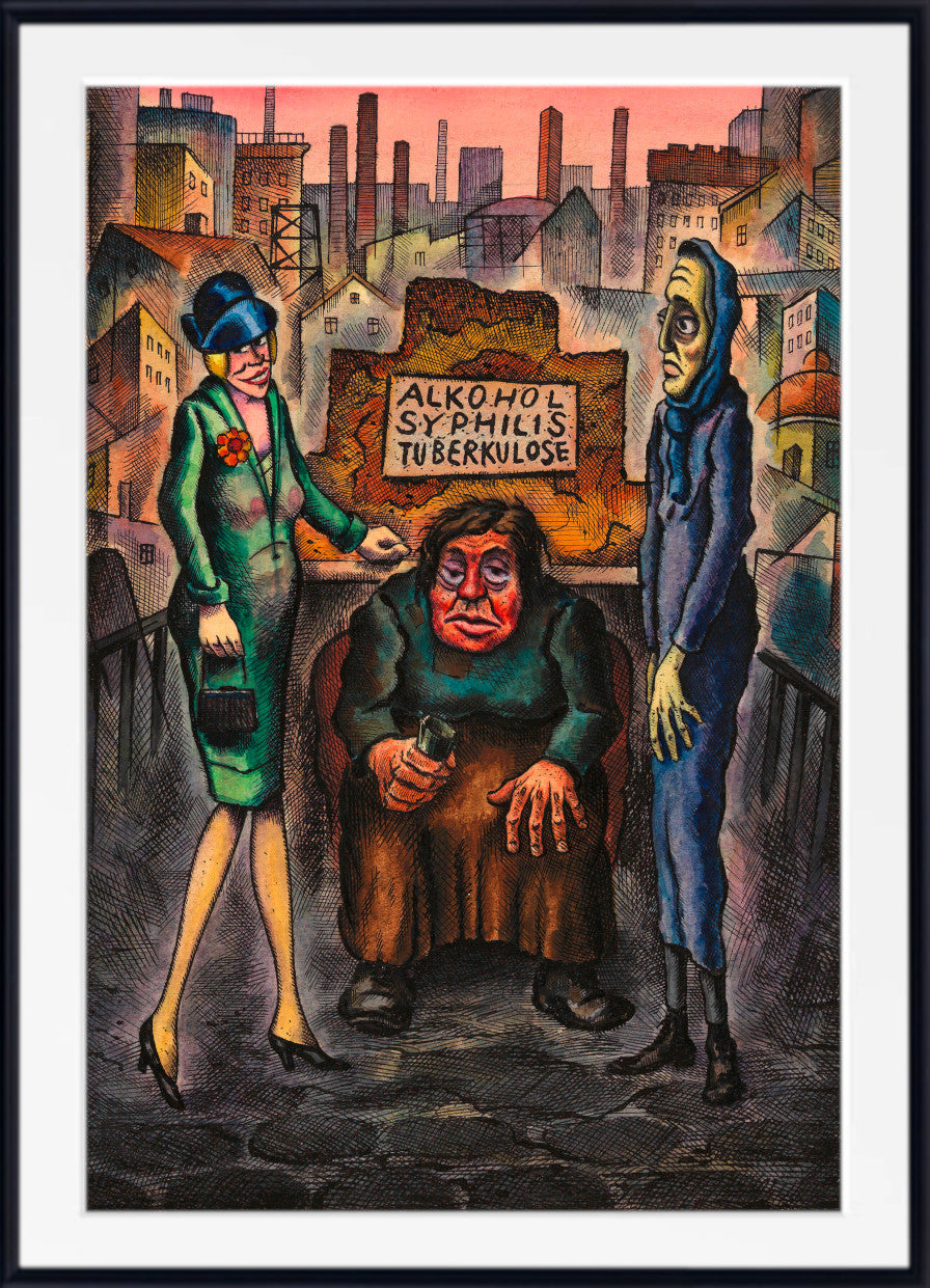 The Three Epidemics (ca. 1926), Karl Wiener Print