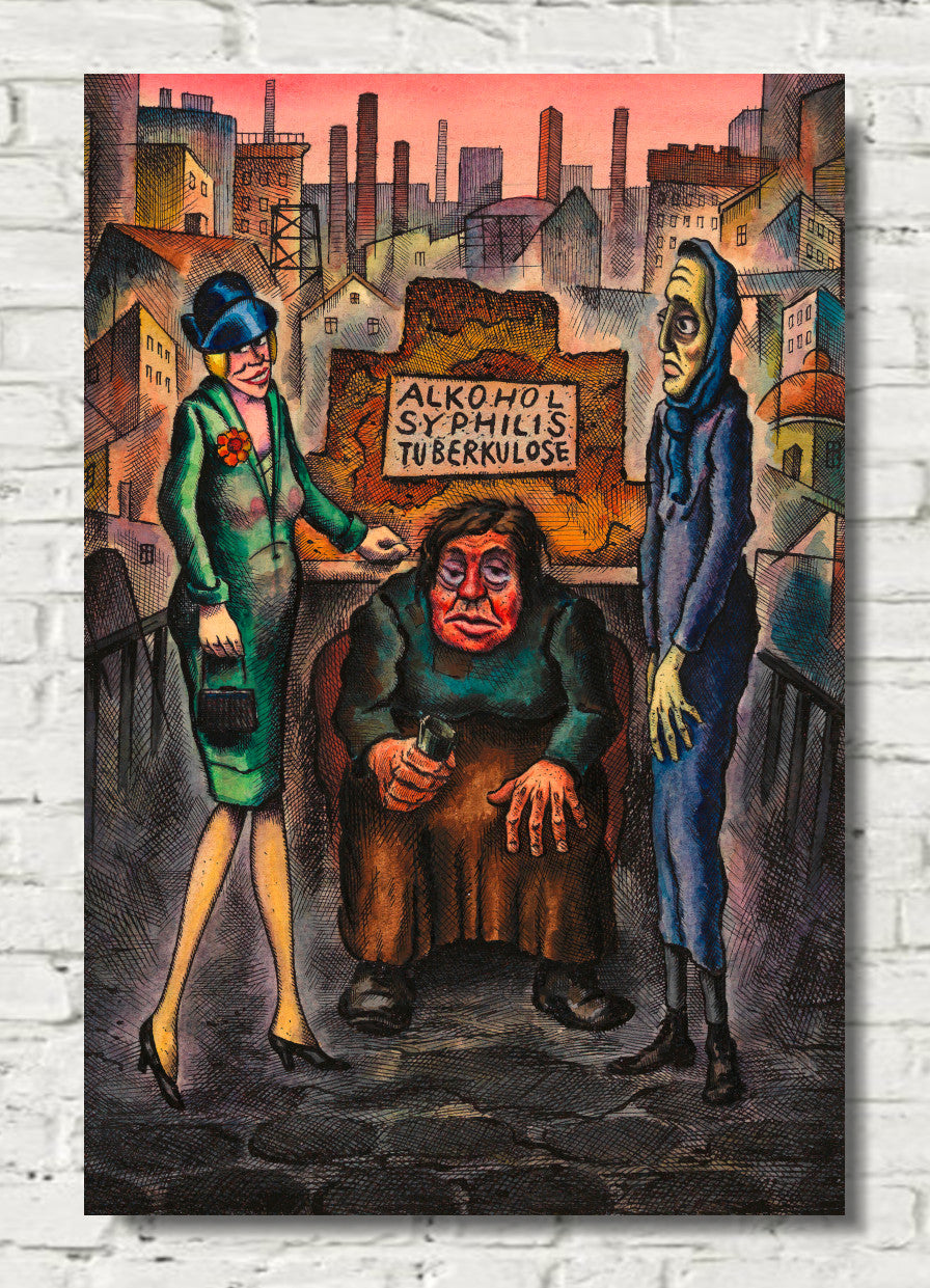 The Three Epidemics (ca. 1926), Karl Wiener Print