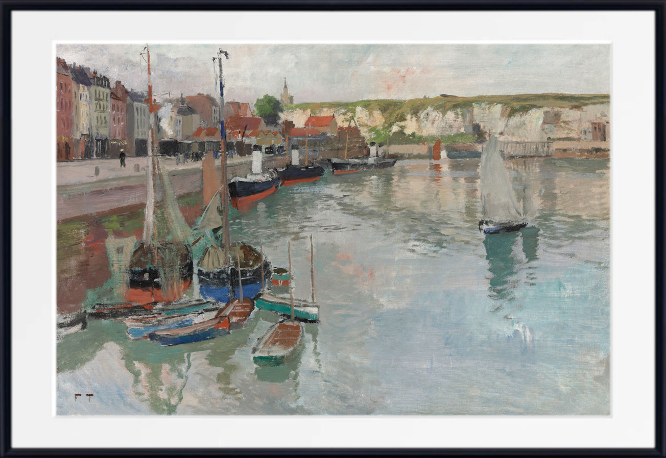 Dieppe Harbour, Frits Thaulow Fine Art Print