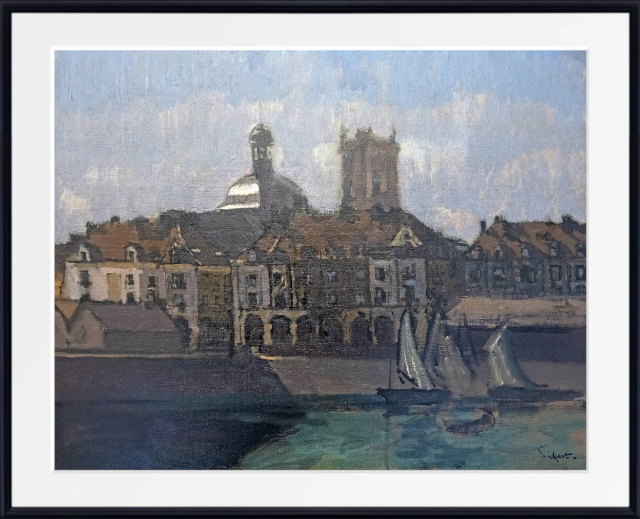 Walter Sickert Print, Dieppe, the arcades and the Darse