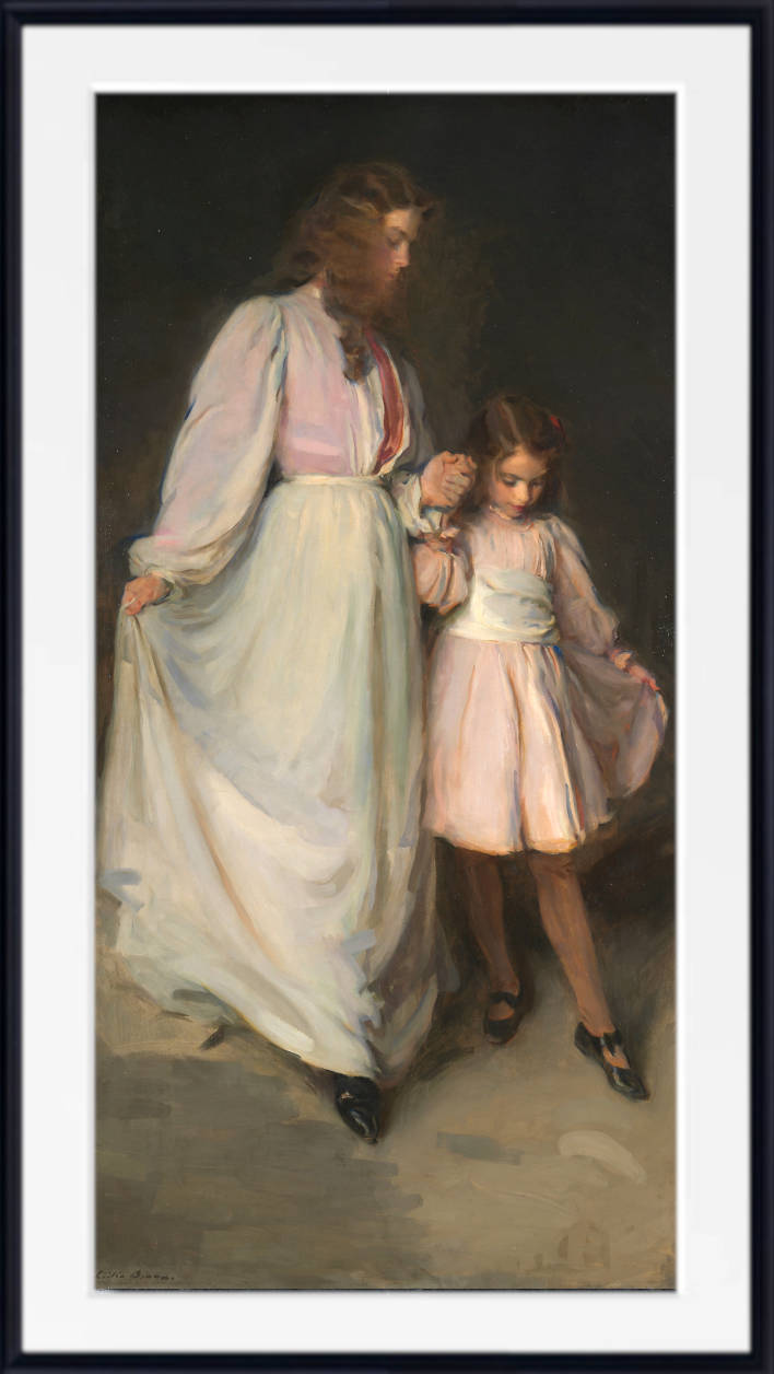 Cecelia Beaux Print, Dorothea and Francesca (1898)