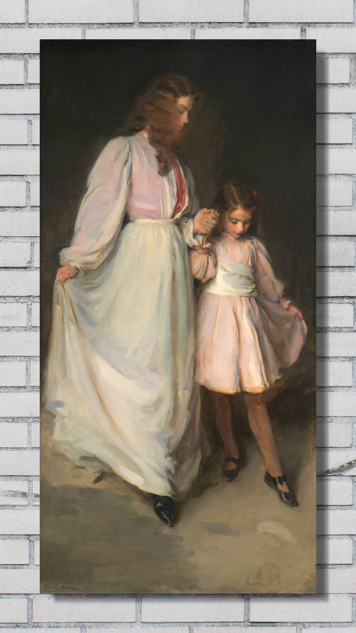 Cecelia Beaux Print, Dorothea and Francesca (1898)