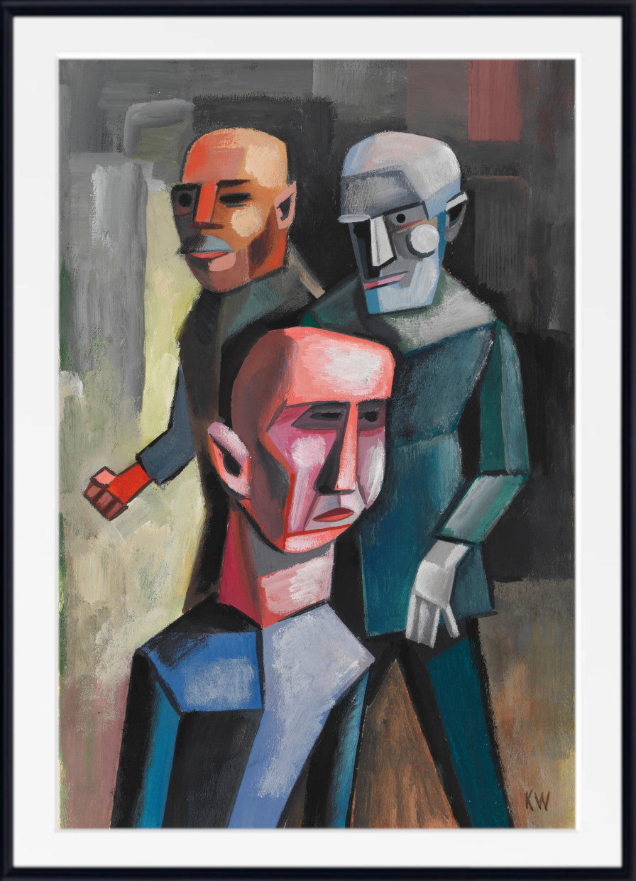Three Men, Karl Wiener Abstract Print