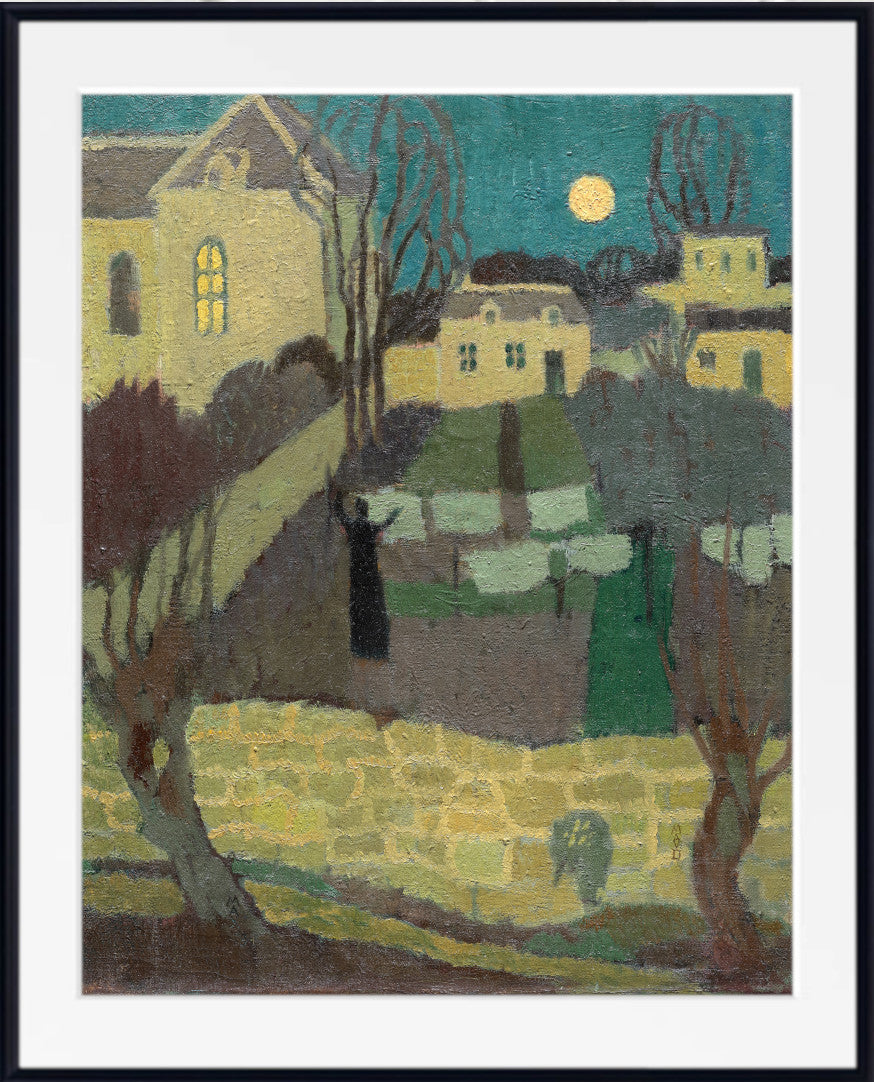 Drying the Linen, or Moonrise at the Priory (1894) by Maurice Denis