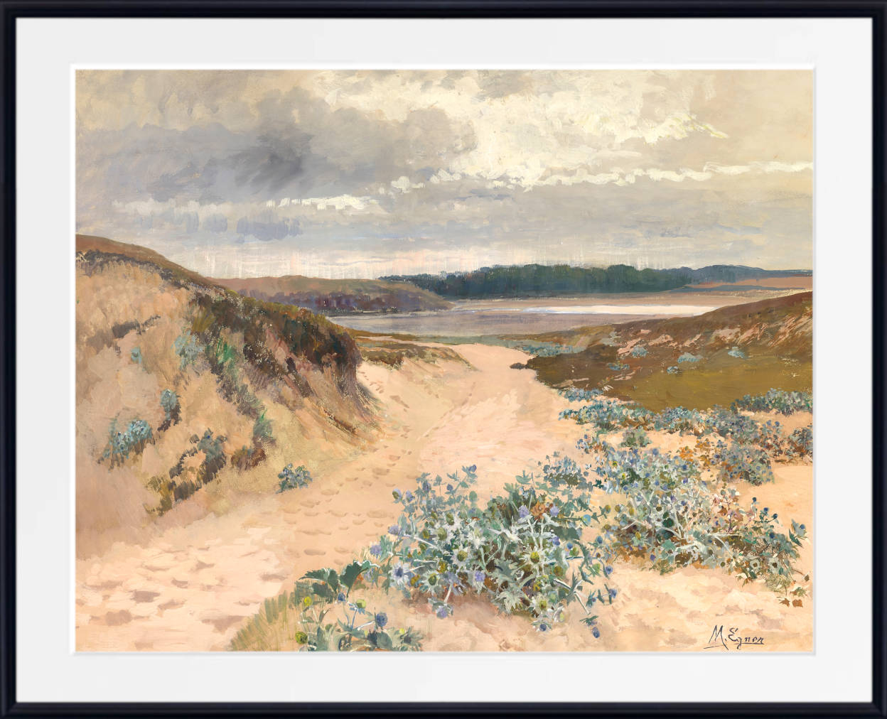 Marie Egner Print, Dune landscape in Brittany (1910)