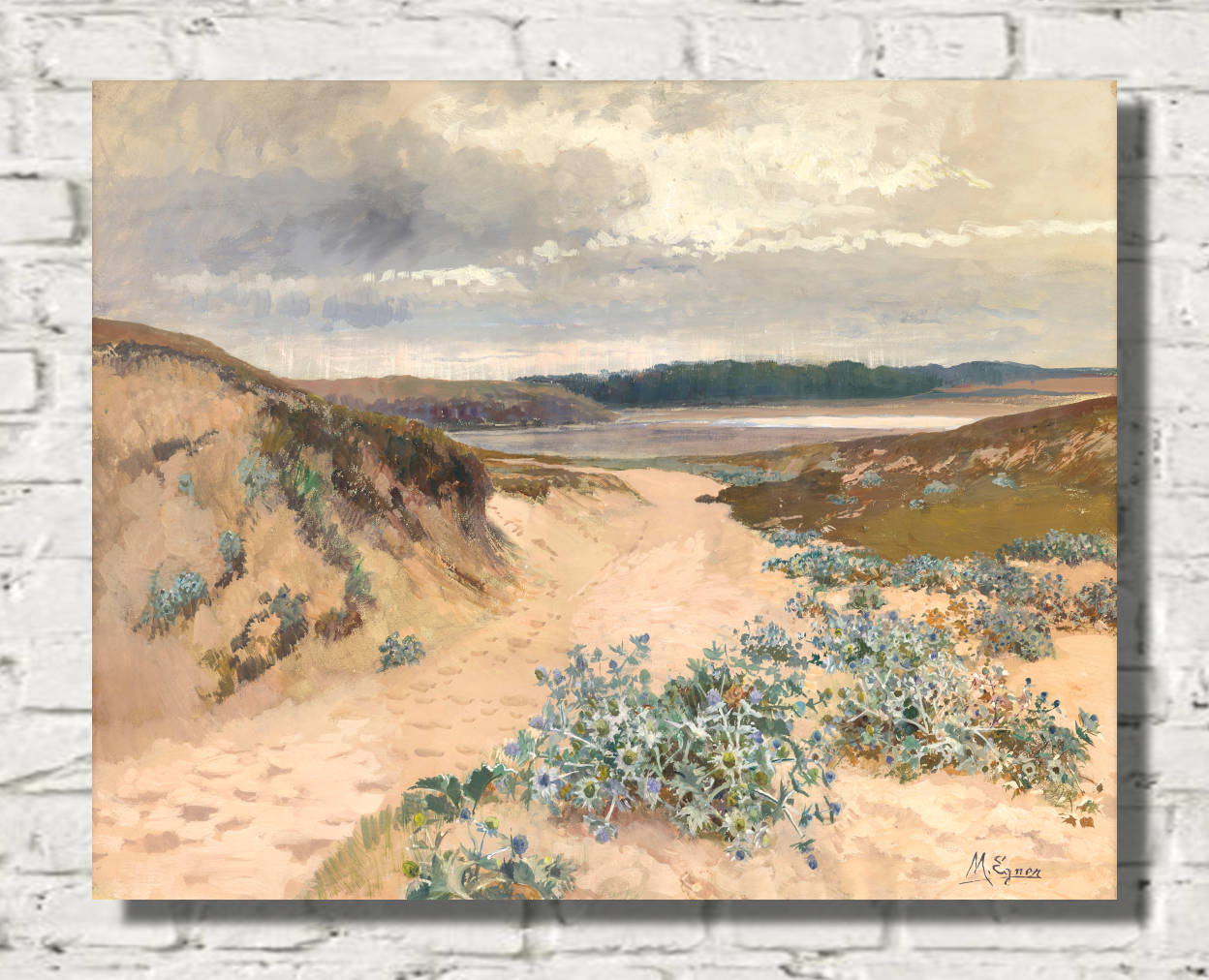 Marie Egner Print, Dune landscape in Brittany (1910)