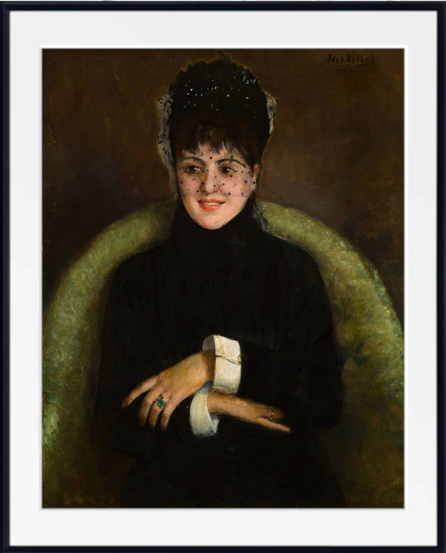 Jean Béraud Fine Art Print, Elegant in Emerald (1879)