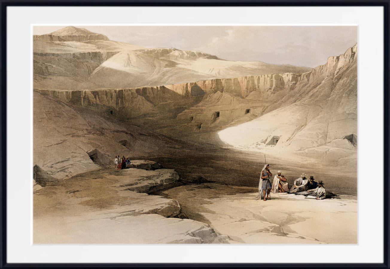 Entrance to the tombs of the kings of Thebes, David Roberts Fine Art Print