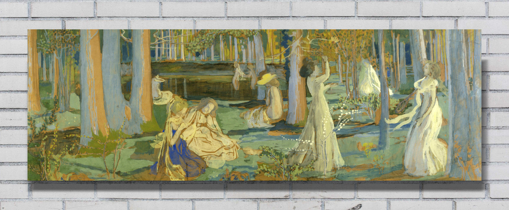 Sketch for the Shuttlewheel Game; The sacred wood (1900) by Maurice Denis