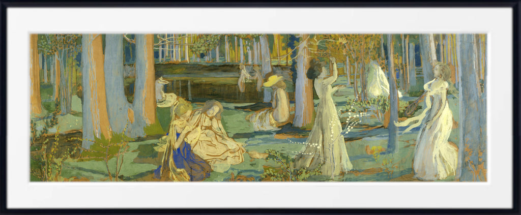 Sketch for the Shuttlewheel Game; The sacred wood (1900) by Maurice Denis 