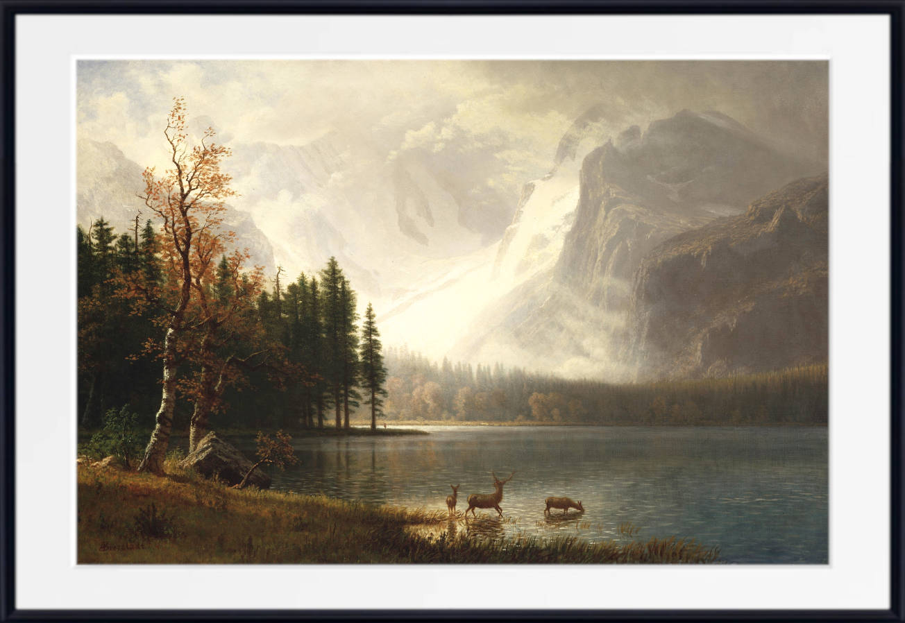 Albert Bierstadt Print : Estes Park, Colorado, Whyte’s Lake