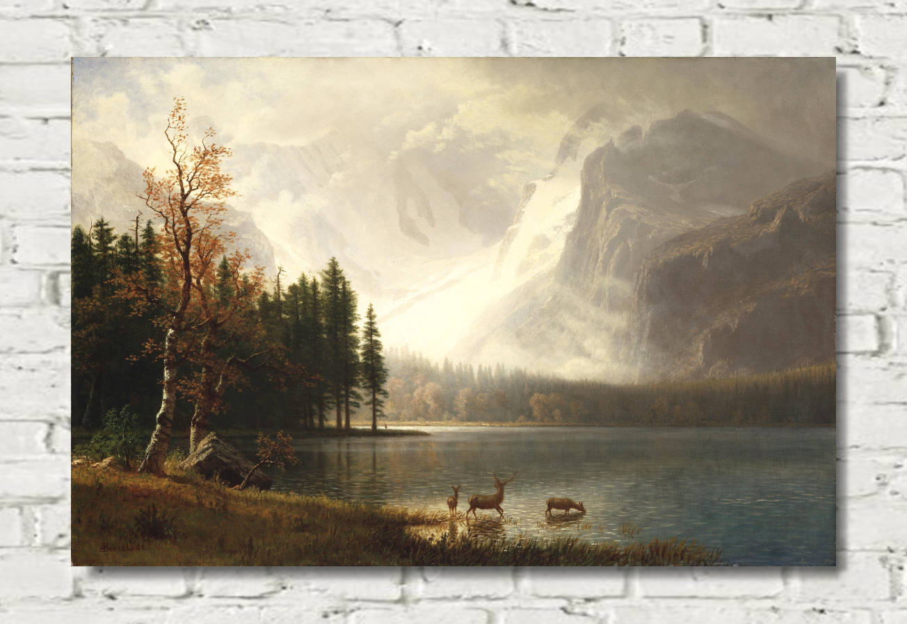 Albert Bierstadt Print : Estes Park, Colorado, Whyte’s Lake